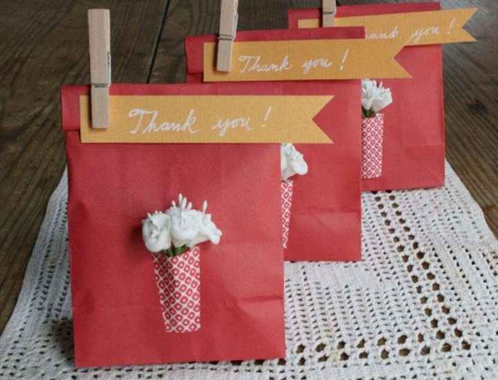 Mini bouquet intégré au sac