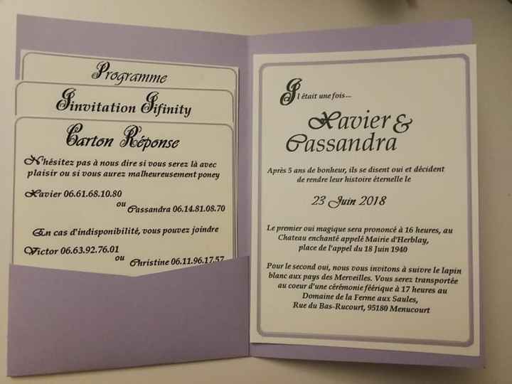 Faire part intérieur