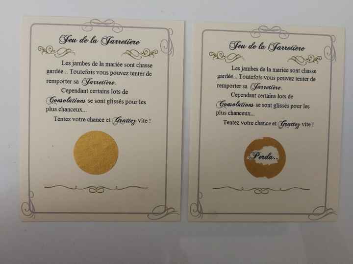 Carte à gratter tombola jarretière - 1