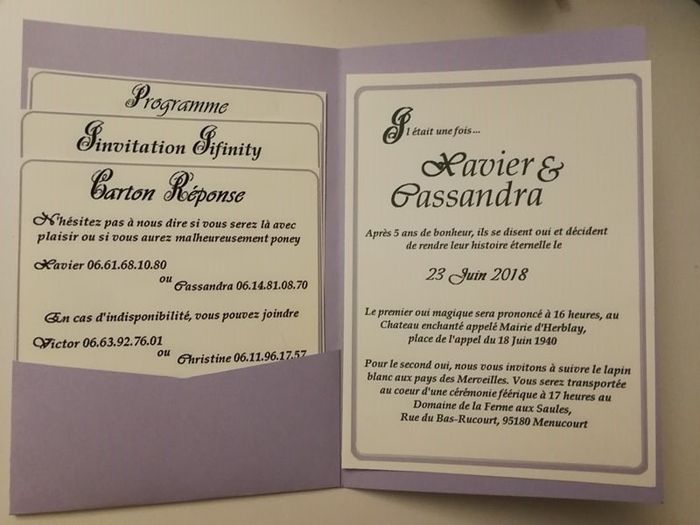 Faire part intérieur