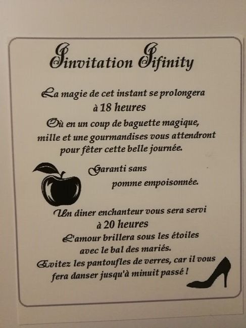 Invitation Infinity