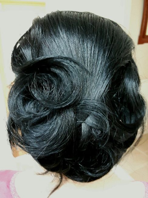 Chignon de mariée brune - 2