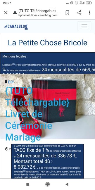 Info sur le livret de messe 1
