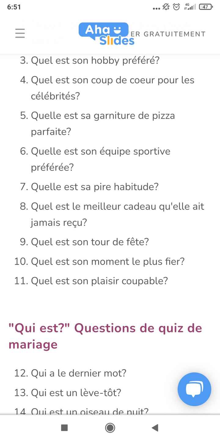 Questionnaire entre futurs époux - 3