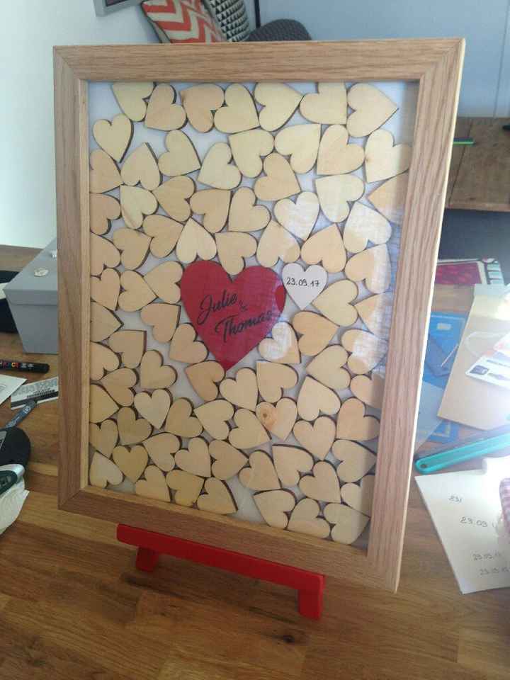 Livre d or coeurs en bois commandé sur aliexpres - 1