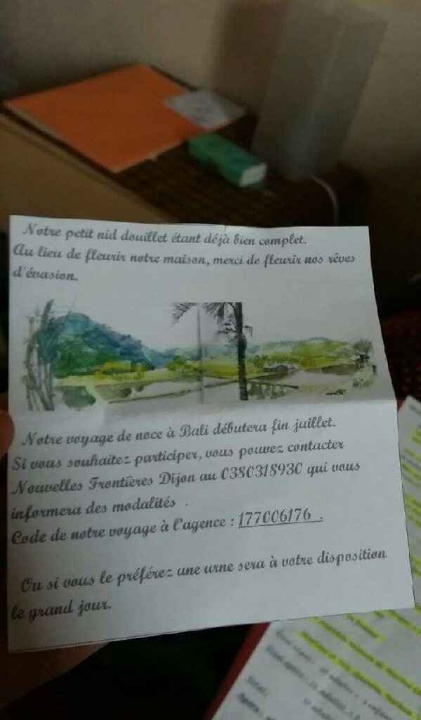 Vos voyages de noces - 1