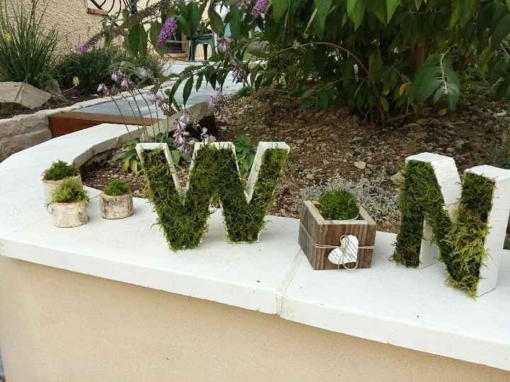 Nos lettres en 3 d et mousse naturelle. - 1