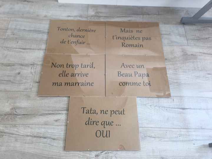 Pancarte pour l'arrivée de la mariée - 1