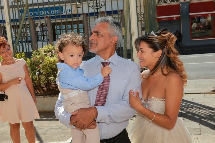 avec mon papa et mon fils à la mairie
