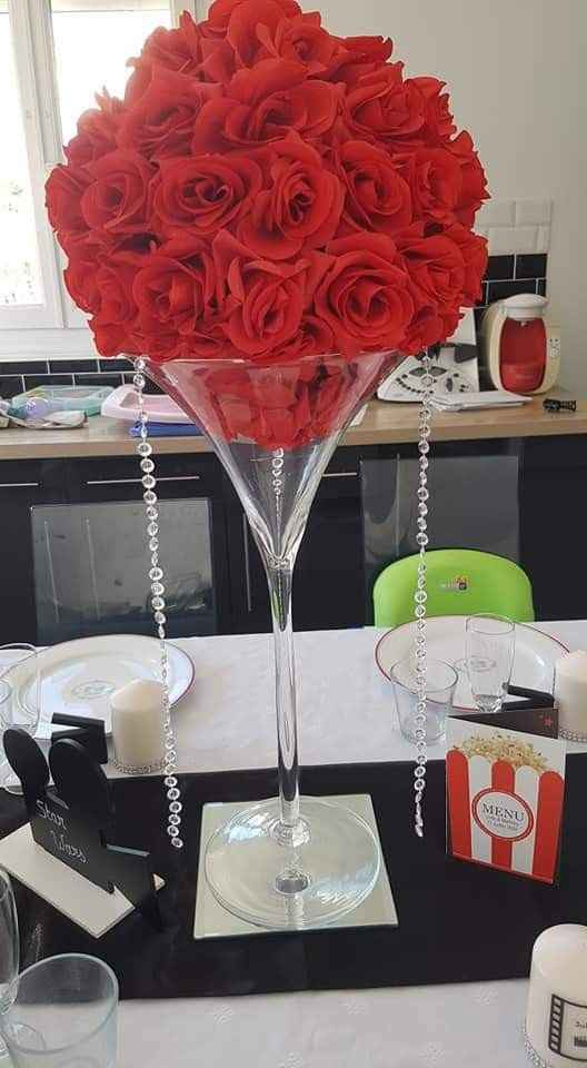 Décoration tables avec vases martini - 1