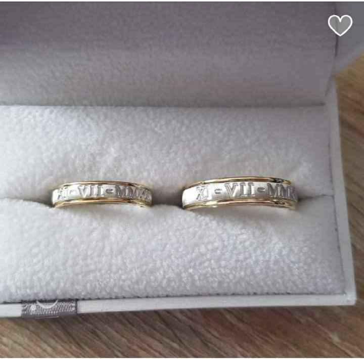 Alliance gravées report mariage - 1