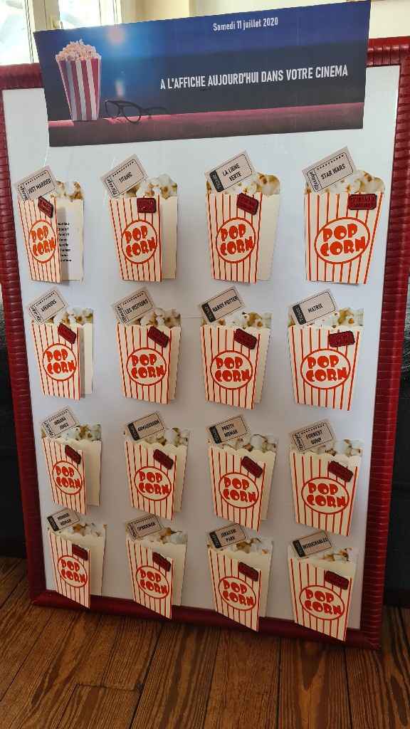 Plan de table à l'entrée de la salle - 1