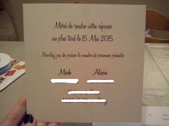 Faire part derrière