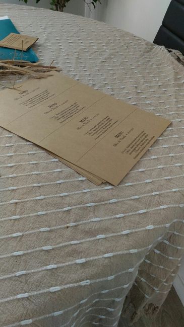 Menu de mariage rond de serviette - 2