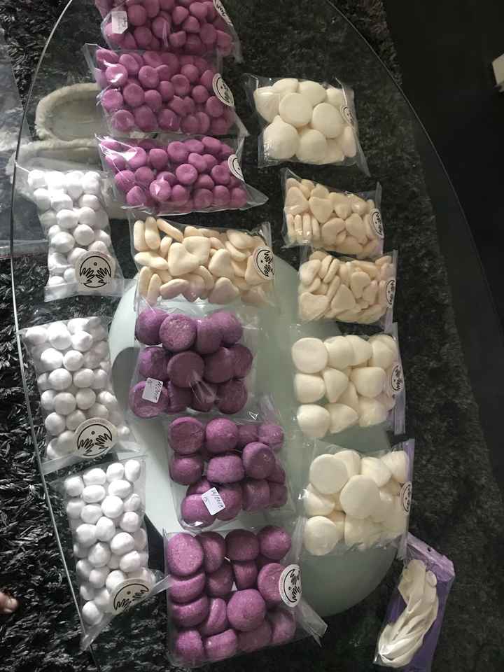 Bonbon reçu pour mon candy bar violet blanc - 1