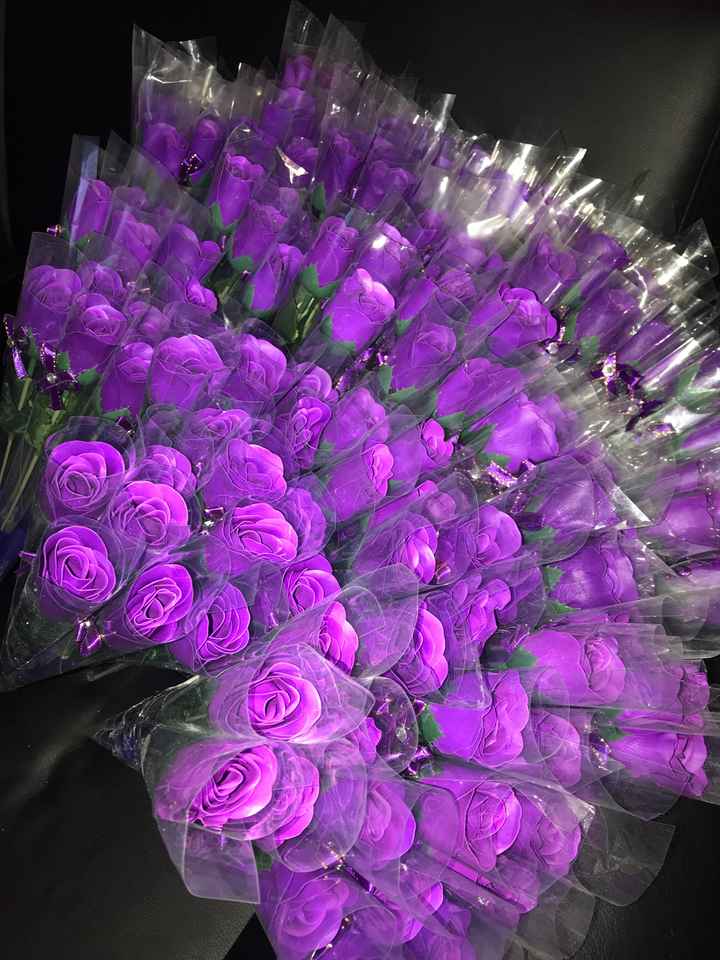 Mes roses violette cadeaux invités merci wish - 1