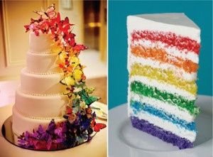 Wedding cake arc-en-ciel