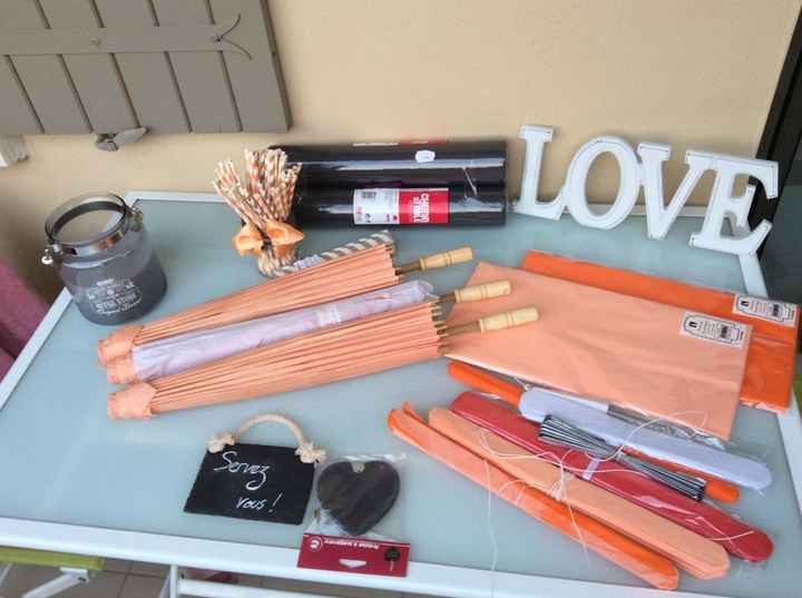 Decoration de mariage corail et gris (2) a saisir !!!! - 1