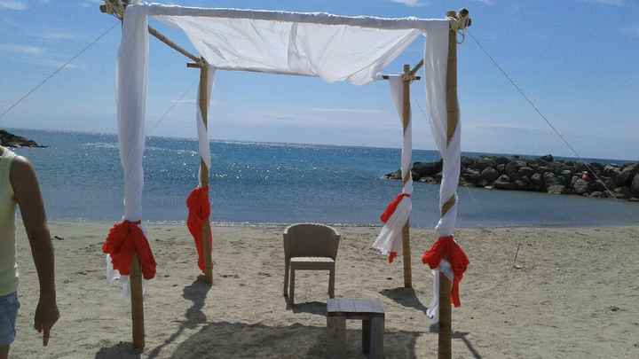 Arche en bambou pour mariage exotique - 2