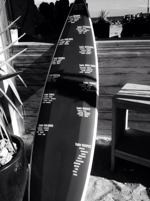 Plan de table - planche de surf - 1