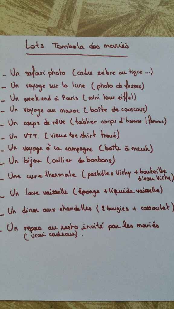 Tombola jarretiere? - 1