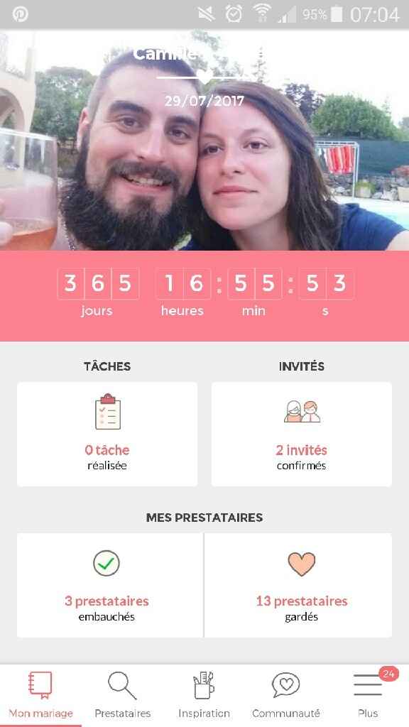 Enfin j- 365 et on fête ça avec nos temoins - 1