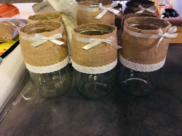 Atelier pots centre de table hier soir !! - 1