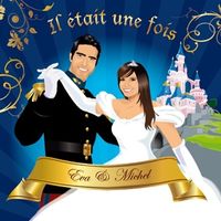 Faire-part mariage dessin photo princesse conte de fée 
