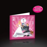 Faire-part original de mariage princesse - dessin conte de fées