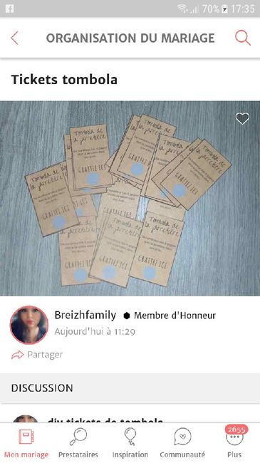Tombola des mariés - 1