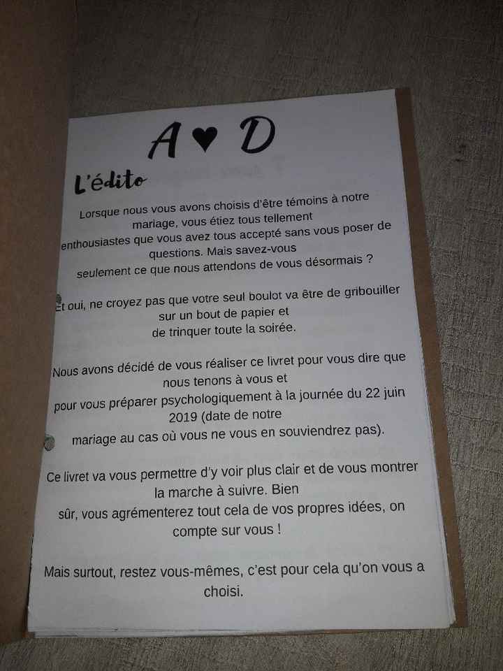 Livret du parfait témoin et sac diy - 2