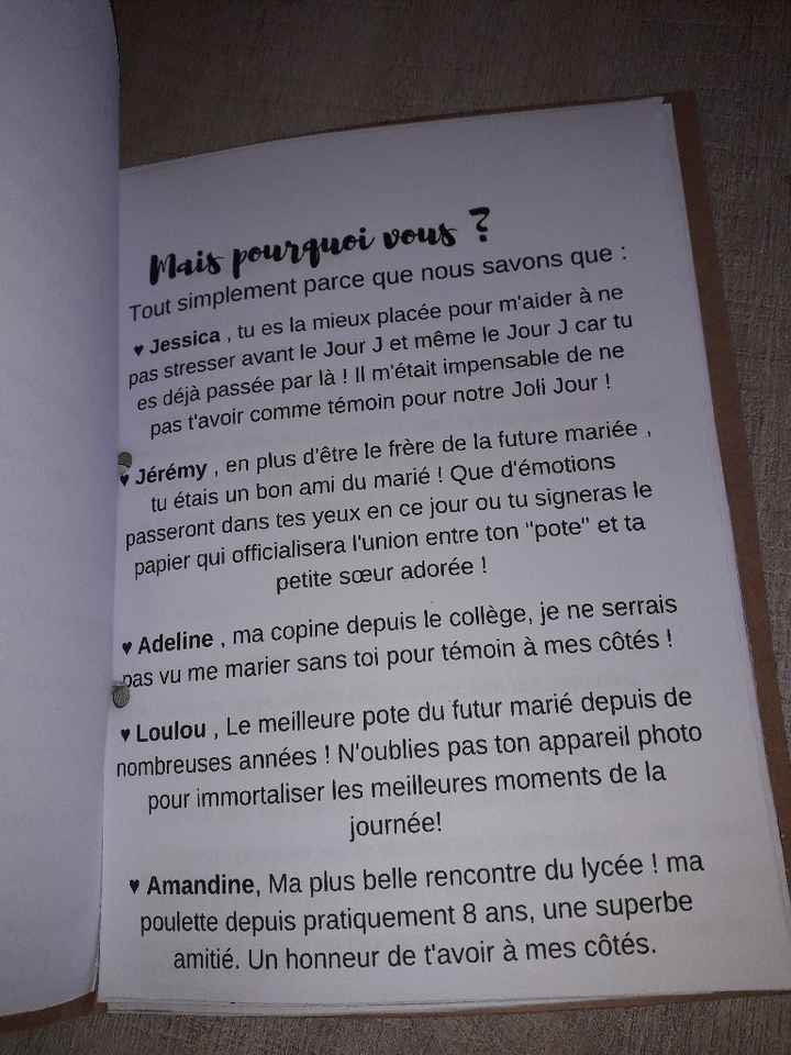 Livret du parfait témoin et sac diy - 3