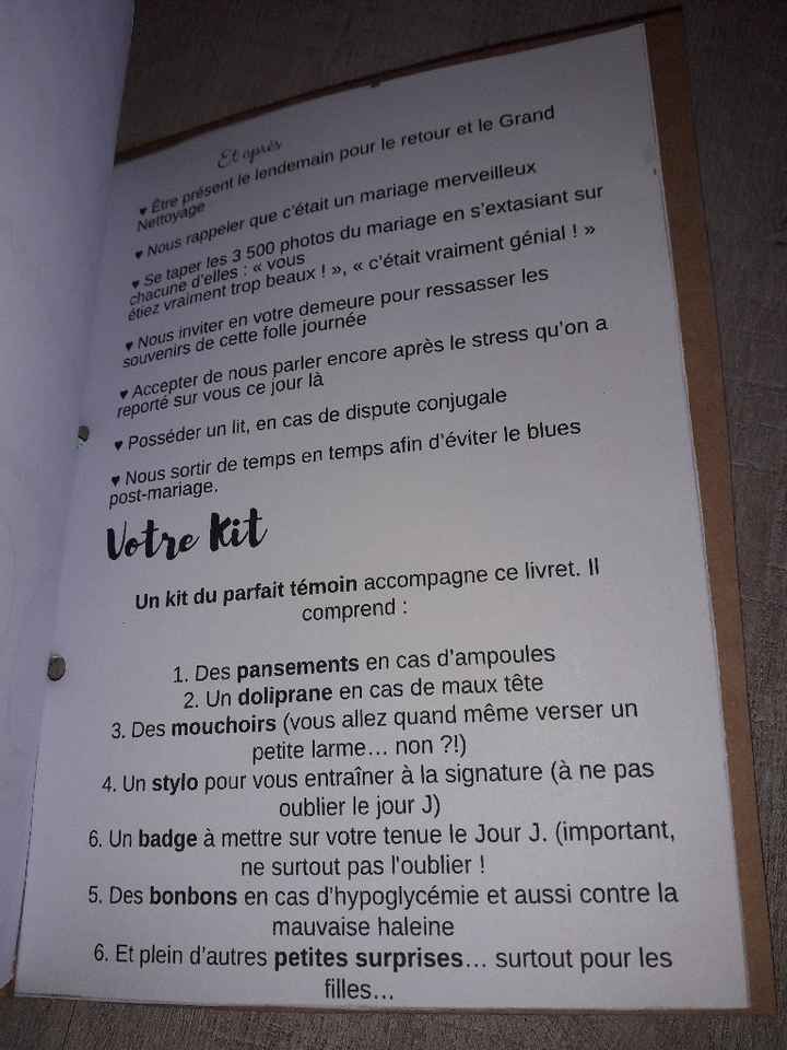 Livret du parfait témoin et sac diy - 7