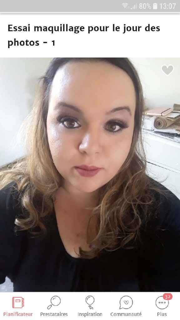Essai maquillage pour le jour j - 2