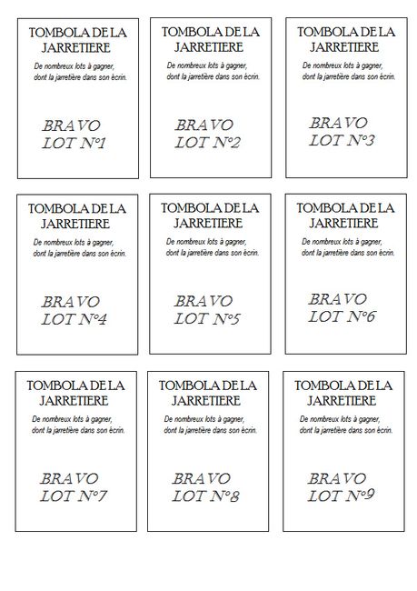 Tickets tombola