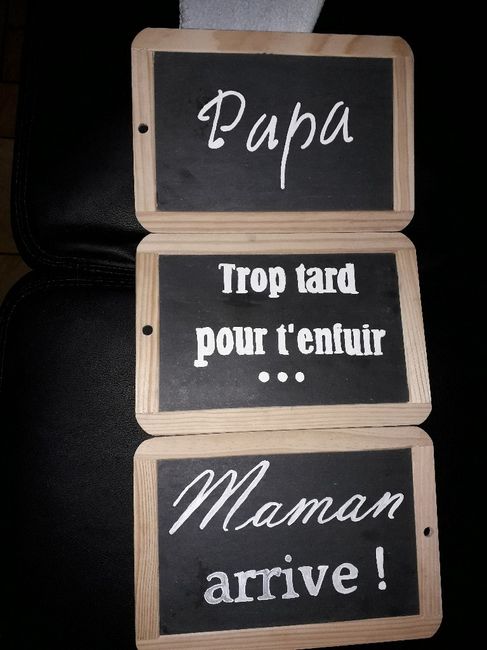 Panneau '' T'inquiète papa, maman arrive'' 2