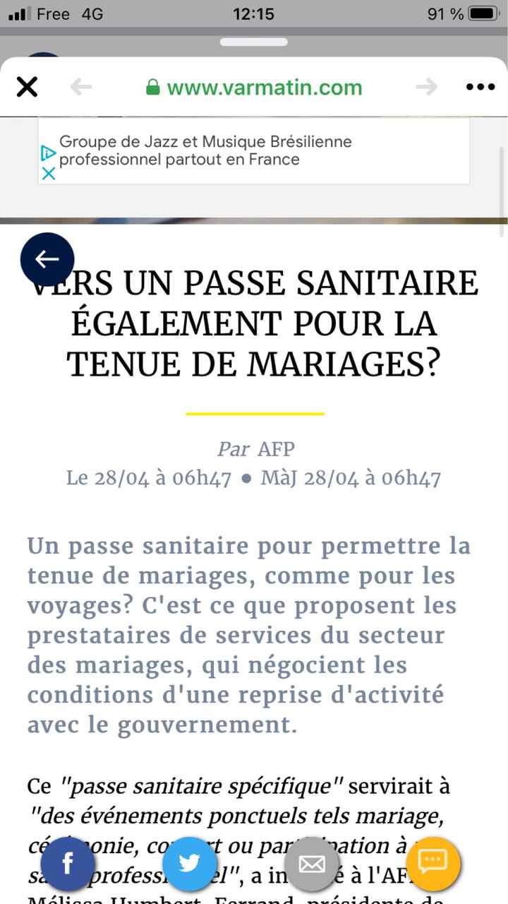 Report de mariage - 1