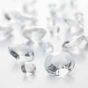 Diamants de table transparent