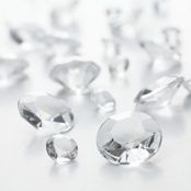 Diamants de table transparent