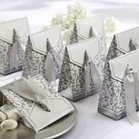 Boite à dragées sachet argent