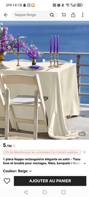 recherche de nappes couleur champagne 1