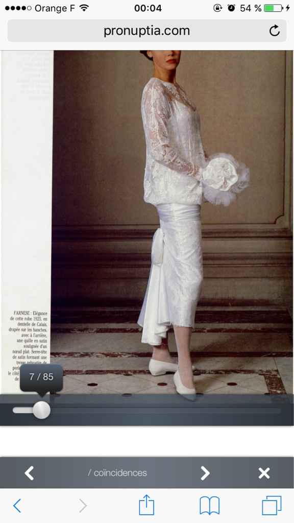 Petit délire : quel était le type de robe de mariée, l'année de ma naissance ? ( Oui, je sais, je ne