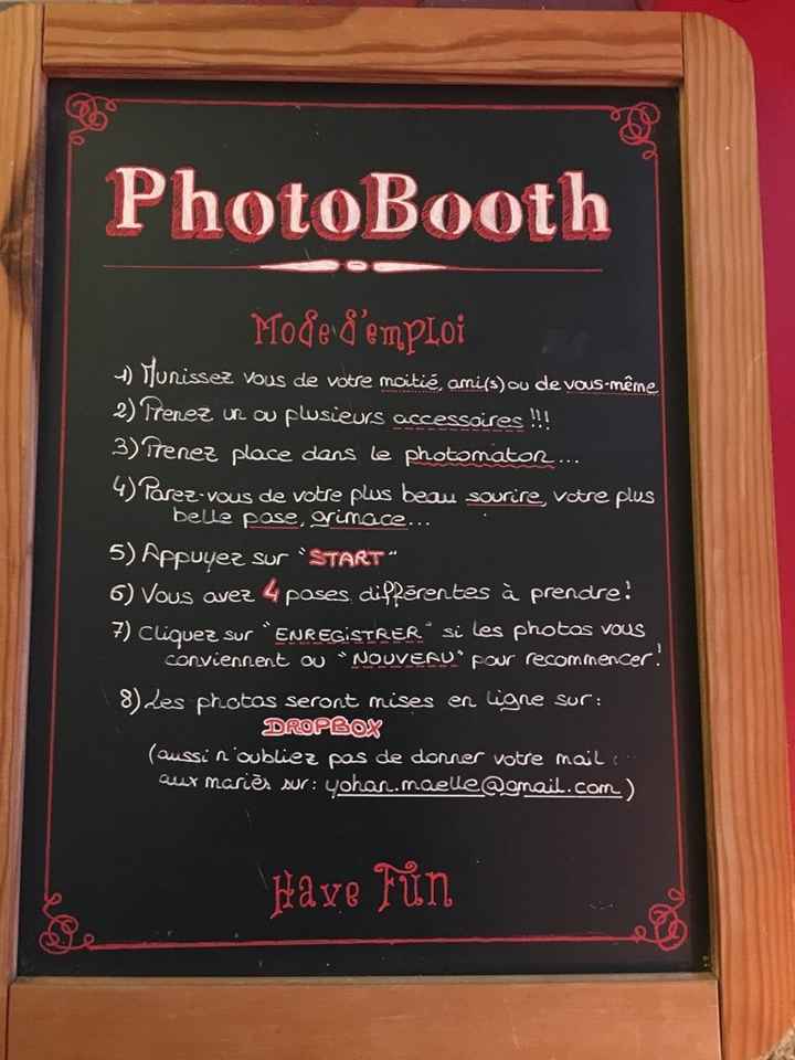 Mon panneau mode d'emploi photobooth diy - 1