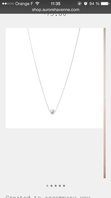 Je pense avoir trouvé mes bijoux de mon jour j - 1