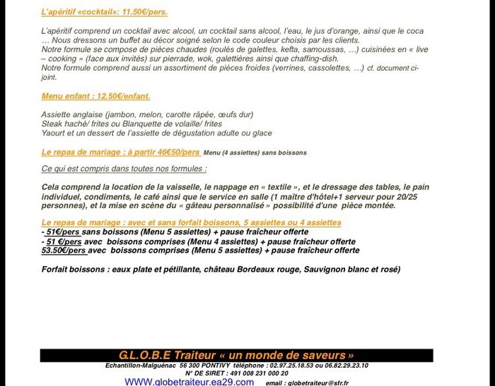 Globe traiteur - 1