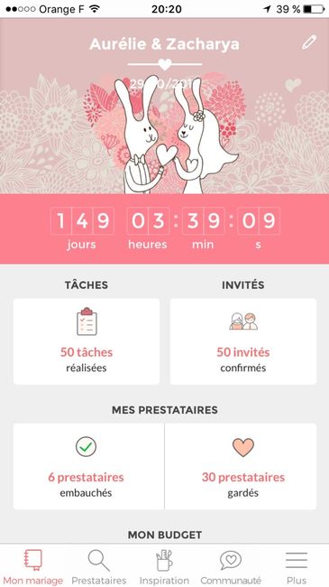 Oú en sont vos compteurs Mariages.net ? - 1