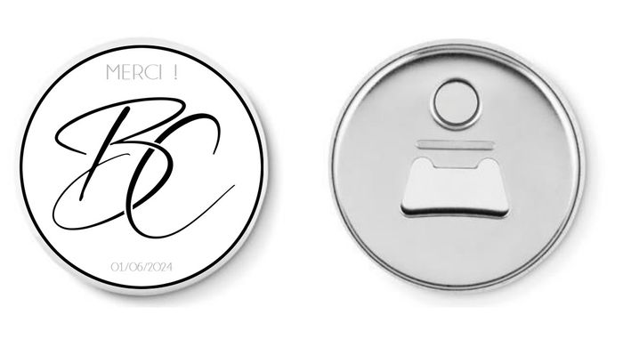 Décapsuleur personnalisé avec notre logo.