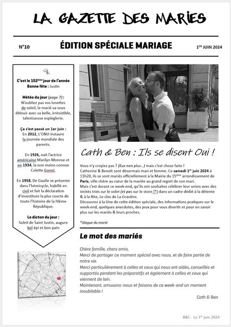 Trop fière de notre Gazette ! 