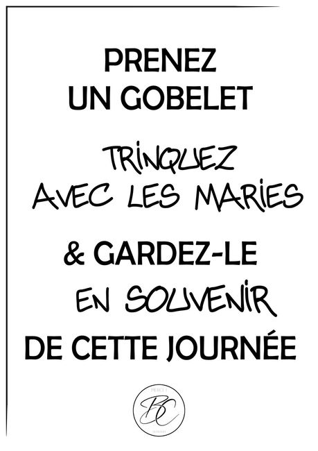 Affiche pour les gobelets personnalisés !