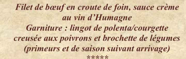 Quel sera le plat principal de votre menu de mariage ? - 1